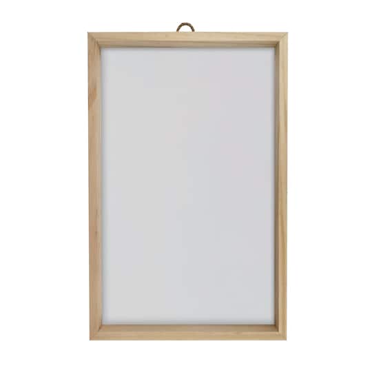 11&#x22; x 17&#x22; White Plaque with Unfinished Frame by Make Market&#xAE;